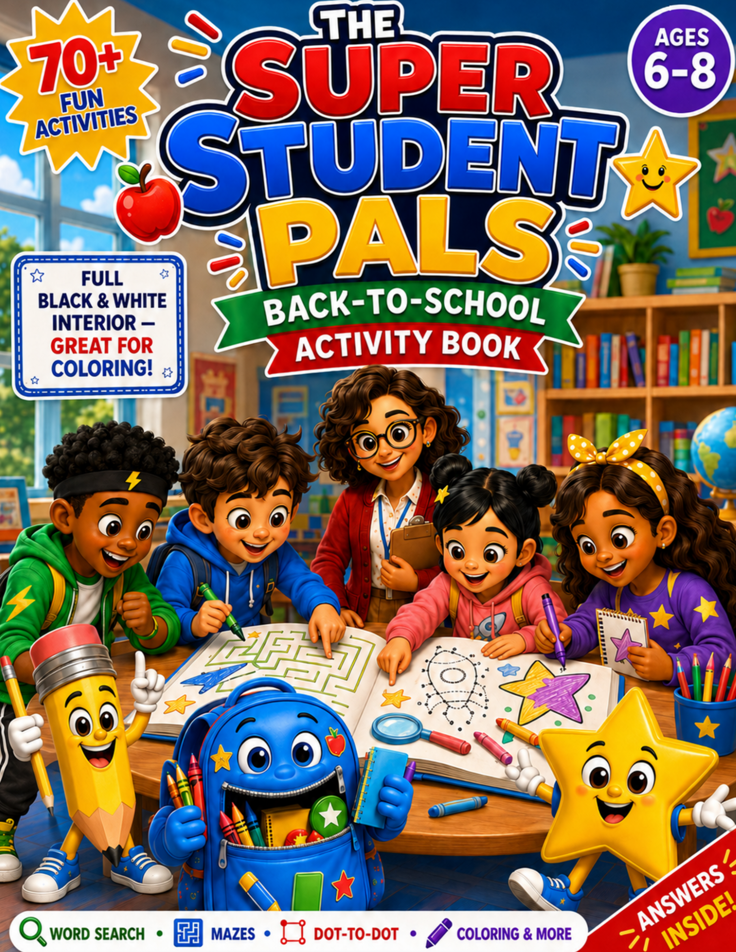 The Super Student Pals Back-to-School Activity Book cover